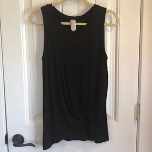 Black sleeveless top